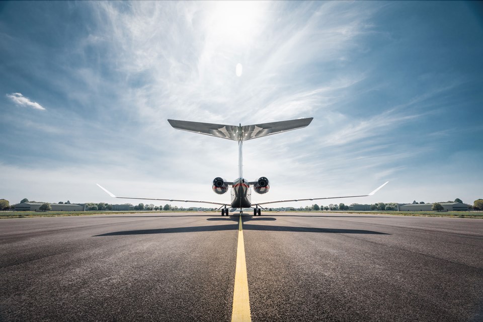 Rear View of a VistaJet