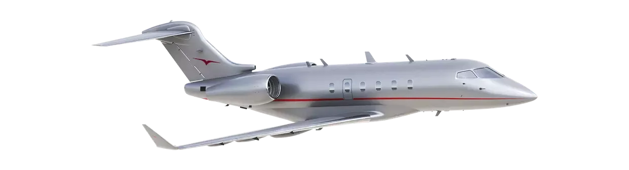 the Challenger 300 in mid-flight
