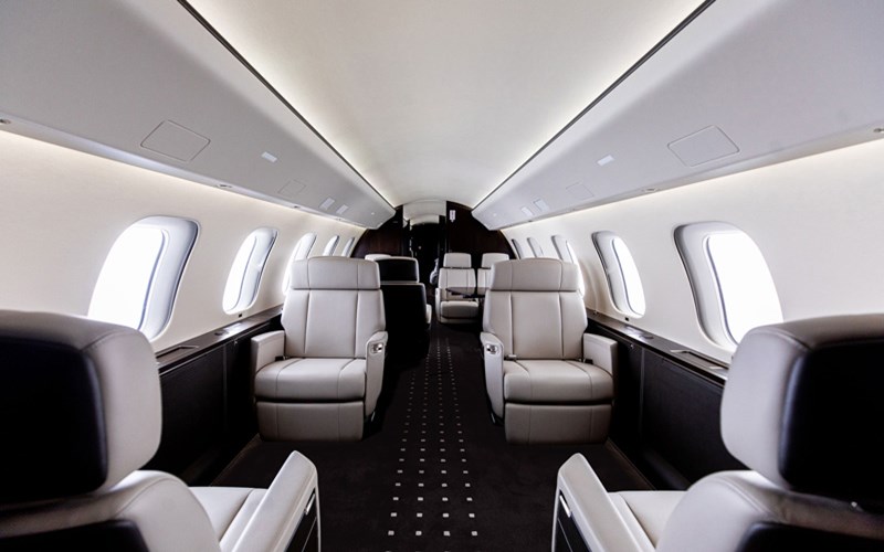 Interior of a VistaJet Global 7500