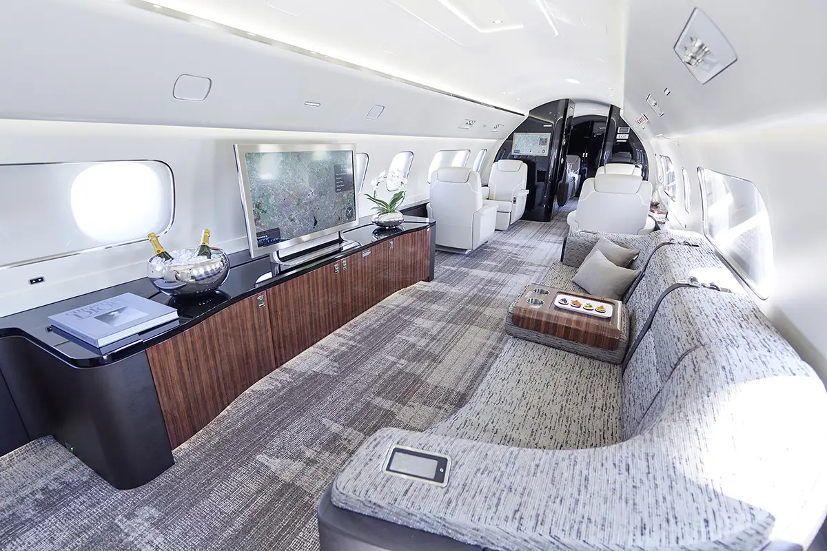 The entertainment section of the Embraer Lineage 1000e