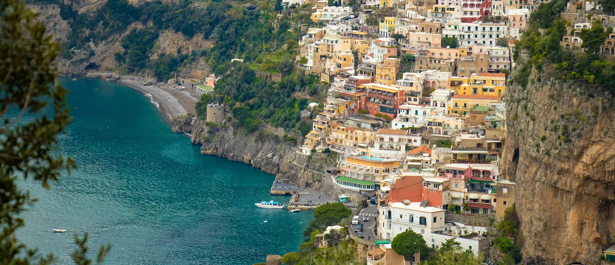 A view of one of the towns on the Amalfi Coast