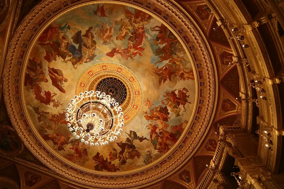 The interior of the The Hungarian State Opera House