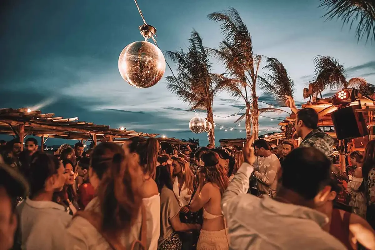 people dancing at the Mykonos summer festival