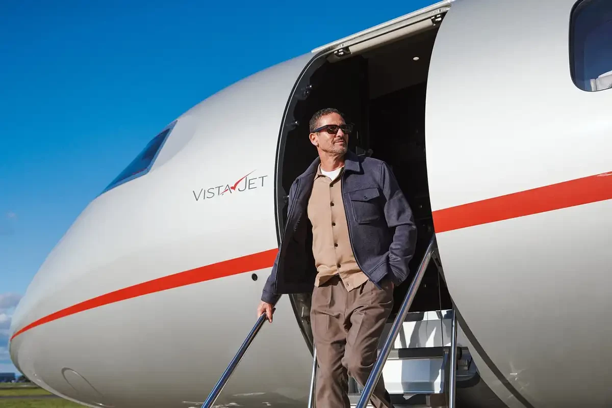 A client who has chosen VistaJet, which offers unparalleled flexibility, privacy, time savings and comfort.