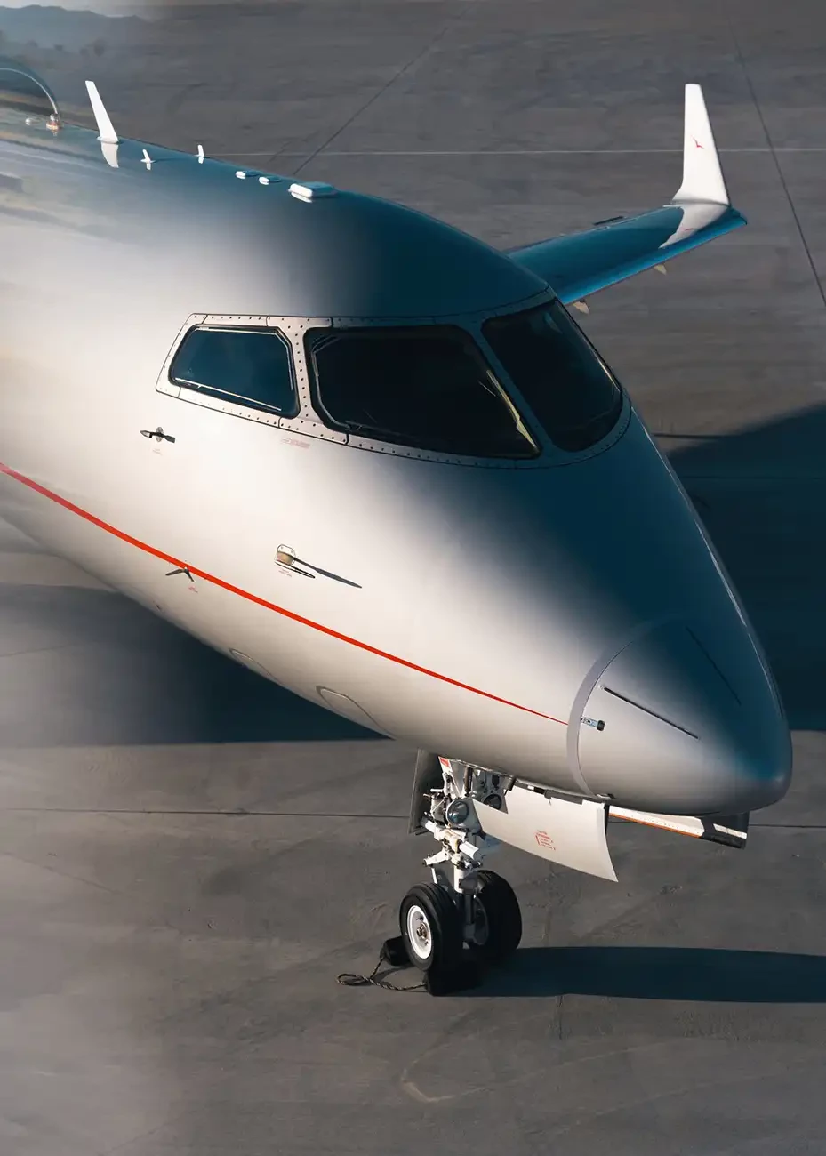 One of many planes in the VistaJet Fleet on a runway