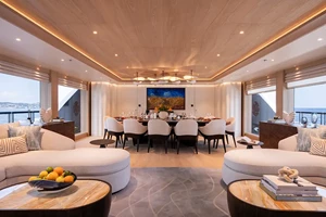 The Dining room onboard a Yatch