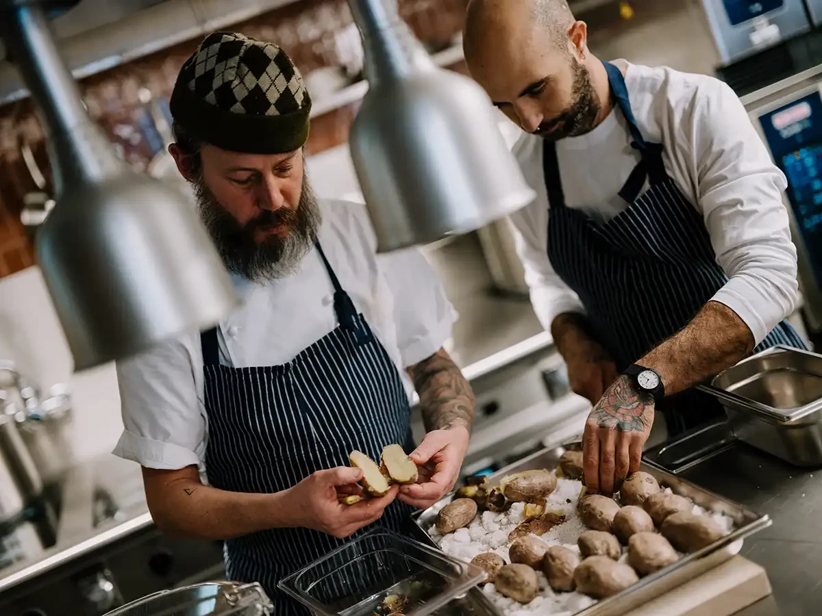 Chesa marchetta chefs making gnocchi