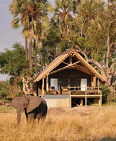 A safari hut that guests can use