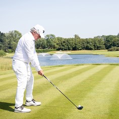 Gary Player playing a round of Golf