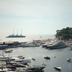 The view at the Monaco Yatch Show