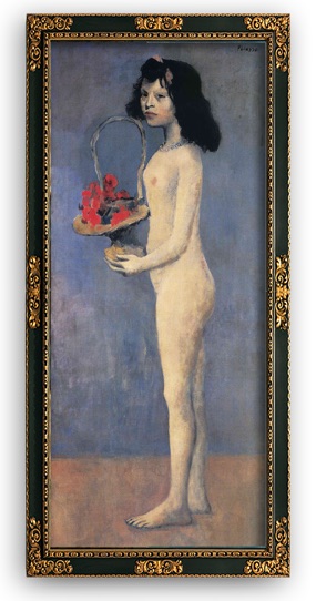 Young Girl with a Flower Basket by Pablo Picasso